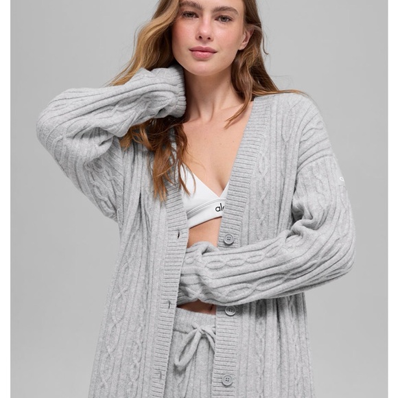 ALO Yoga Sweaters - ALO Yoga Cable Knit bliss Cardigan